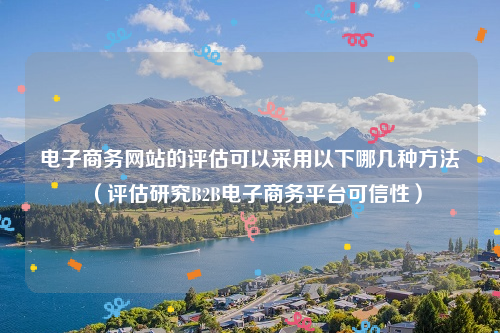 电子商务网站的评估可以采用以下哪几种方法（评估研究B2B电子商务平台可信性）