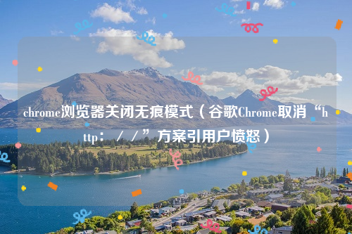chrome浏览器关闭无痕模式（谷歌Chrome取消“http：／／”方案引用户愤怒）