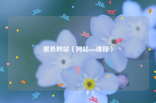黑色网站（网站seo课程）