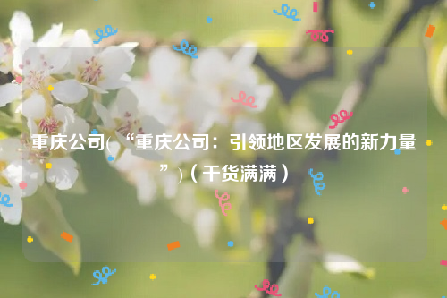 重庆公司( “重庆公司：引领地区发展的新力量”)（干货满满）