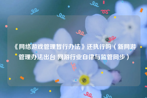 《网络游戏管理暂行办法》还执行吗（新网游管理办法出台 网游行业自律与监管同步）
