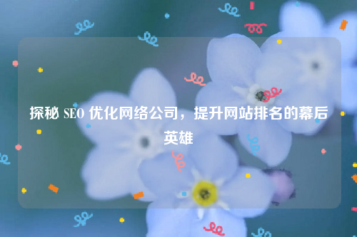 探秘 SEO 优化网络公司，提升网站排名的幕后英雄